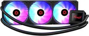 Rosewill FROSTMAX 360mm LCD ARGB AIO CPU Cooler - Real-Time 2.4-inch IPS LCD Display, 360mm Radiator, 3 x ARGB PWM Fans, Upgraded Copper Base Design, Ultra-Quiet High-Performance Cooling, AMD AM5/AM4 Rosewill FROSTMAX 360mm LCD ARGB AIO CPU Cooler - Real-Time 2.4-inch IPS LCD Display, 360mm Radiator, 3 x ARGB PWM Fans, Upgraded Copper Base Design, Ultra-Quiet High-Performance Cooling, AMD AM5/AM4