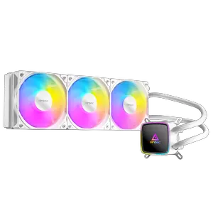 Antec Ultra 360 ARGB White Liquid CPU Cooler, 3x120mm PWM Fans, High-Performance Pump, Intel LGA 1200/1851/20XX & AMD AM4/AM5 Antec Ultra 360 ARGB White Liquid CPU Cooler, 3x120mm PWM Fans, High-Performance Pump, Intel LGA 1200/1851/20XX & AMD AM4/AM5