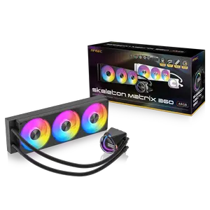 Antec Skeleton Matrix 360 ARGB Liquid CPU Cooler, 360mm Radiator, Single-Frame Fan, Hydraulic Bearing, Copper Base, Intel LGA 115X/1200/1700/1851/20XX, AMD AM4/AM5, Black Antec Skeleton Matrix 360 ARGB Liquid CPU Cooler, 360mm Radiator, Single-Frame Fan, Hydraulic Bearing, Copper Base, Intel LGA 115X/1200/1700/1851/20XX, AMD AM4/AM5, Black