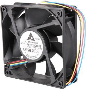 Delta AFB1212HHE PWM Cooling Fan, 2900 RPM, 120 CFM, 44 dBA, 120x120x38mm, Dual Ball Bearing, PWM connection for Smart Fan Speed Control