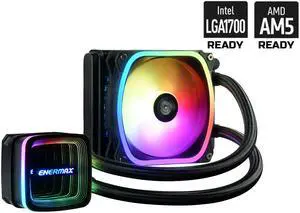 Enermax AQUAFUSION ADV 120 ARGB AIO CPU Liquid Cooler, Infinity Mirror RGB Pump, 120mm Radiator, SquaA ADV RGB PWM Fan, 300W TDP, 500 – 2000 RPM, Dual-Chamber Water Block, AM4 / LGA 1200/1151 - AMD AM Enermax AQUAFUSION ADV 120 ARGB AIO CPU Liquid Cooler, Infinity Mirror RGB Pump, 120mm Radiator, SquaA ADV RGB PWM Fan, 300W TDP, 500 – 2000 RPM, Dual-Chamber Water Block, AM4 / LGA 1200/1151 - AMD AM