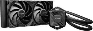 bequiet! PURE LOOP 3 240mm Black CPU liquid cooler for heavily overclocked systems, 2x Pure Wings 3 PWM high-speed fans, Daisy chained PWM fans, PWM pump features 6-pole motor with 3 phases BW027
