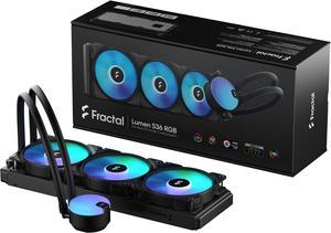 Fractal Design Lumen S36 v2 RGB Aspect 12 RGB x3 AIO CPU Liquid/Water Cooler, Intel LGA 1851/1700/1200 & AMD AM5/AM4/AM3+/AM3 Compatible