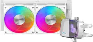 SAMA L70 240mm Liquid CPU Cooler AIO Cooler with ARGB Infinity Mirror Effect 2x120mm ARGB Light Sync with Motherboard PWM 28mm Fans Low-Noise for AMD AM4/AM5, Intel LGA 1700/1150/1151/1200/1851