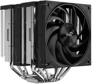 SAMA A60E Dual-Tower CPU Air Cooler Aluminum Top Cover 6 Copper Heat Pipes, Dual 120mm PWM Fans, for AMD AM4/AM5, Intel LGA 1700/1150/1151/1200/1851 Thermal Grease SAMA A60E Dual-Tower CPU Air Cooler Aluminum Top Cover 6 Copper Heat Pipes, Dual 120mm PWM Fans, for AMD AM4/AM5, Intel LGA 1700/1150/1151/1200/1851 Thermal Grease