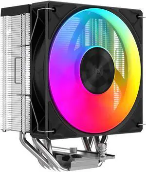 SAMA A40L Single-Tower CPU Air Cooler ARGB Plastic Top Cover, 4 Copper Heat Pipes, 120mm ARGB Light Sync with Motherboard PWM Fans, for AMD AM4/AM5, Intel LGA 1700/1150/1151/1200/1851 Thermal Grease