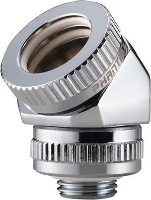 Phanteks Glacier Series Fittings PH-RA45_CR16 16MM Hard Tube Rotary Fitting 45 - Mirror Chrome