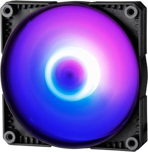 Phanteks SK120 DRGB PWM FAN - 120mm Fan, High Airflow Nine-blade Design, Digital RGB Lighting, Rubber Dampening Washers - Black