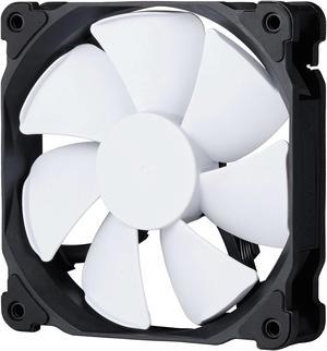 Phanteks 120mm MP PWM Fan, High Static Pressure, Optimized for Silence, Sleeved Daisy-Chain Cables, White Blades, Black Frame, PH-F120MP_BK02