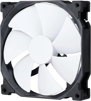 Phanteks 140mm MP PWM Fan, High Static Pressure, Optimized for Silence, Sleeved Daisy-Chain Cables, White Blades, Black Frame, PH-F140MP_BK02