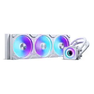 Phanteks Glacier One 420D30 X2 AIO Liquid CPU Cooler, Evolv X2 Aluminum Cap Design, 3x Performance D30-140 D-RGB Fans, for Intel LGA 1851, 1700, 1200, 115x and AMD AM4/AM5 sockets, White
