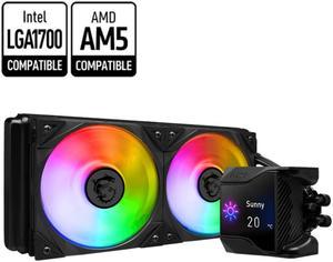 MSI MPG CORELIQUID D240 Water Cooling, Aluminum, Intel LGA 1700 & AMD AM5 ARGB, 4-pin PWM, SATA