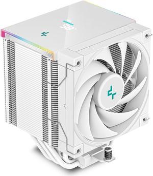 DeepCool AK500 WH DIGITAL Air Cooler Single Wide Tower RealTime CPU Status Screen 5 Offset Copper Heat Pipes 240W Heat Dissipation All White Design