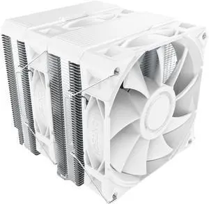 MONTECH NX600 Dual-Tower CPU Air Cooler with 6 Heatpipes & Premium Top Cover | Intel LGA1700 / 1851 & AMD AM5 Support | White