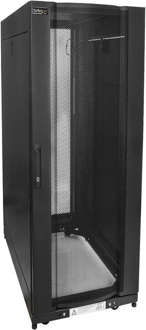 StarTech.com RK2537BKM Server Rack Cabinet - 25U Rack - 37" Deep Enclosure - Server Cabinet - Computer Cabinet - Network Cabinet - Network Enclosure