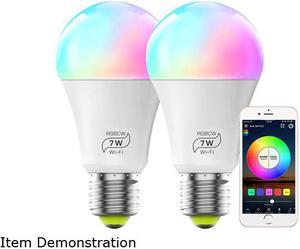MagicLight Smart Light Bulb (60W Equivalent), A19 7W Multicolor 2700k-6500k Dimmable WiFi LED Bulb, Compatible with Alexa Google Home Siri IFTTT