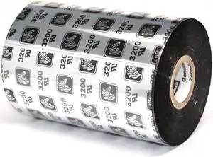 Zebra Wax Resin Ribbon 6.85inx1476ft 3200 High Performance 1in core
