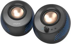 Creative Pebble 2.0 USB-Powered Desktop Speakers with Far-Field Drivers and Passive Radiators, 51MF1715AA000 - Modern Design, Enhanced Audio Clarity, Compact Size for PCs and Laptops
