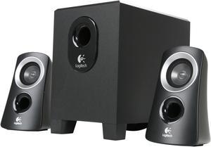 Logitech Z313 2.1 Multimedia Speaker System with Subwoofer, Full Range Audio, 50 Watts Peak Power, Strong Bass, 3.5mm Audio Inputs, PC/PS4/Xbox/TV/Smartphone/Tablet/Music Player - Black