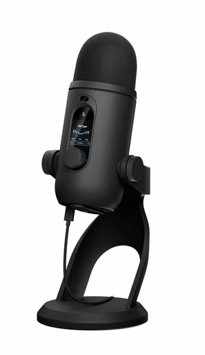 Logitech G Blue Yeti 2 USB Mic for Gaming, Voice Proximity Sensor, AI-Powered De-Noiser, Black - 6.56 ft - 20 Hz to 20 kHz - Desktop, Stand Mountable - USB Type C, Mini-phone - 988-000587