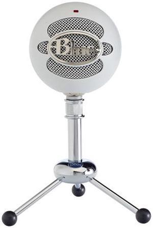 Blue Snowball USB Microphone for PC, Mac, Gaming, Recording, Streaming, Podcasting, Condenser Mic with Cardioid and Omnidirectional Pickup Patterns, Stylish Retro Design – White