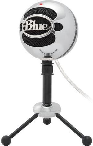 Blue Snowball USB Microphone for PC, Mac, Gaming, Recording, Streaming, Podcasting, Condenser Mic with Cardioid and Omnidirectional Pickup Patterns, Stylish Retro Design – Brushed Aluminum