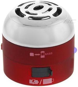 Go Rock Red Mini Portable Speaker w/ Retractable Cables TRMS02MC-RD