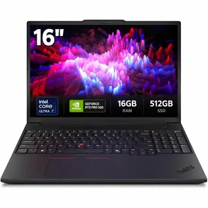Lenovo ThinkPad P16v G3 16" Notebook - Intel Core Ultra 7 255H - 16GB - 512GB SSD - NVIDIA RTX PRO 500 Blackwell 6GB - Wi-Fi 7 - BT 5.4 - Wired Ethernet - Windows 11 Pro - Black (21RS0029US) Lenovo ThinkPad P16v G3 16" Notebook - Intel Core Ultra 7 255H - 16GB - 512GB SSD - NVIDIA RTX PRO 500 Blackwell 6GB - Wi-Fi 7 - BT 5.4 - Wired Ethernet - Windows 11 Pro - Black (21RS0029US)