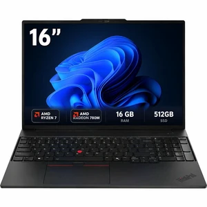 Lenovo ThinkPad E16 Gen 3 21ST0008US 16" Touchscreen Notebook - AMD Ryzen 7 250 - 16 GB - 512 GB SSD - Windows 11 Pro - AMD Radeon 780M Graphics - Webcam - Wi-Fi 6E Lenovo ThinkPad E16 Gen 3 21ST0008US 16" Touchscreen Notebook - AMD Ryzen 7 250 - 16 GB - 512 GB SSD - Windows 11 Pro - AMD Radeon 780M Graphics - Webcam - Wi-Fi 6E