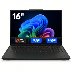 Lenovo ThinkPad T16 Gen 5 22AN0010US 16" Notebook - AMD Ryzen 7 PRO 250 - 16 GB - 512 GB SSD - Windows 11 Pro - Webcam - Wi-Fi 7 Lenovo ThinkPad T16 Gen 5 22AN0010US 16" Notebook - AMD Ryzen 7 PRO 250 - 16 GB - 512 GB SSD - Windows 11 Pro - Webcam - Wi-Fi 7