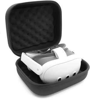 CASEMATIX - Hardshell Protection Case for Meta Quest 3S, 3 and 2 VR Headsets - Black