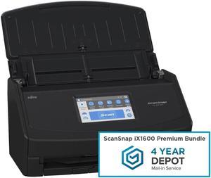 Ricoh / Fujitsu ScanSnap iX1600 Premium Color Duplex Document Scanner for Mac and PC with 4-Year Protection Plan, Black