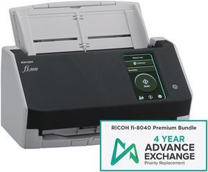 Ricoh fi-8040 Scanner Premium Bundle with 4 Year Advance Exchange Warranty