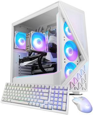 iBUYPOWER Slate 9 White Gaming PC Desktop - Intel Core i7 14700F - NVIDIA GeForce RTX 5070Ti 16GB - 32GB DDR5 RGB - 1TB NVMe SSD - SWI7N57T01