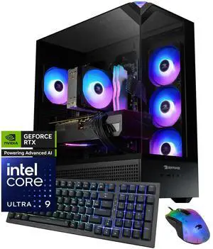 iBUYPOWER Element 9 Black Gaming PC Desktop - Intel Core Ultra 9 285K - NVIDIA GeForce RTX 5070Ti 16GB - 32GB DDR5 RGB - 2TB NVMe SSD - EBI9N57T01