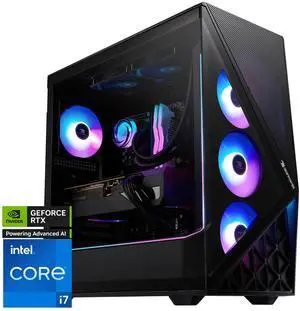 iBUYPOWER Slate 9 Black Gaming PC Desktop - Intel Core i7 14700KF - NVIDIA GeForce RTX 5070Ti 16GB - 32GB DDR5 RGB - 1TB NVMe SSD - SBI7N57T01