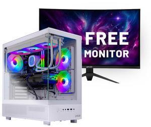 Skytech Azure Gaming PC Desktop, Ryzen 7 9700X 3.8 GHz (5.5GHz Turbo Boost), NVIDIA RTX 5070 12GB GDDR7, 1TB Gen4 SSD, 32GB DDR5 RAM 6000 RGB, 850W GOLD PSU, 360mm ARGB AIO , Wi-Fi, Win 11 Home