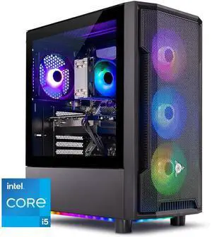 Skytech Shadow Gaming PC Desktop, Intel i5 14400F 2.5 GHz (4.7GHz Turbo Boost), AMD Radeon RX 9070 16GB GDDR6, 1TB NVMe SSD, 16GB DDR5 RAM 6000, 650W GOLD PSU, Wi-Fi, Win 11