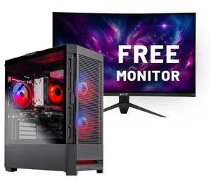Skytech Blaze4 Mini Gaming PC Desktop, Ryzen 7 5700 3.7 GHz (4.6GHz Turbo), NVIDIA RTX 5060 8GB, 1TB NVMe SSD, 16GB DDR4 RAM 3200, 650W GOLD PSU, Wi-Fi, Win 11