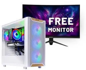 Skytech Chronos 3 Gaming PC Desktop, Ryzen 7 7700 3.8 GHz (5.3GHz Turbo), AMD RX 9060 XT 8GB, 1TB Gen4 NVMe SSD, 32GB DDR5 RAM 5200 RGB, 650W GOLD PSU, Wi-Fi, Win 11,Montech XR Wood