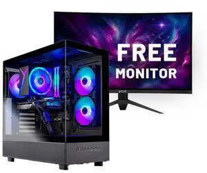 Skytech Azure 3 Gaming PC Desktop, Ryzen 5 9600X 3.9 Ghz (5.4GHz Turbo), AMD RX 9060 XT 8GB, 1TB Gen4 NVMe SSD, 32GB DDR5 RAM 5200 RGB, 650W GOLD PSU, Wi-Fi, Win 11
