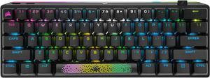 Corsair K70 PRO Mini Wireless RGB 60 Mechanical Gaming Keyboard Fastest Sub1ms Wireless Swappable Cherry MX Speed Keyswitches Durable Aluminum Frame and PBT DoubleShot Keycap Black