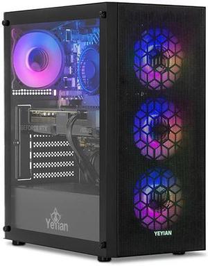 YEYIAN YUMI Gaming PC AMD Ryzen 5 7500F, RTX 4070, 1TB NVMe SSD, 16GB DDR5 5600, 650 Gold PSU, AC Wi-Fi, Window 11 64bit- YPA-YU750FB-4701U
