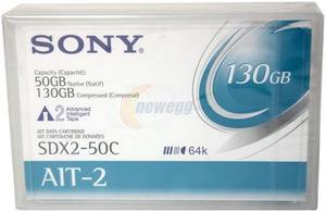 SONY SDX2-50C 50/130GB AIT2 Tape Media 1 Pack