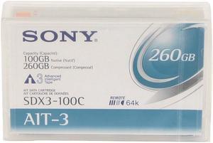 SONY SDX3-100C 100/260GB AIT3 Tape Media 1 Pack