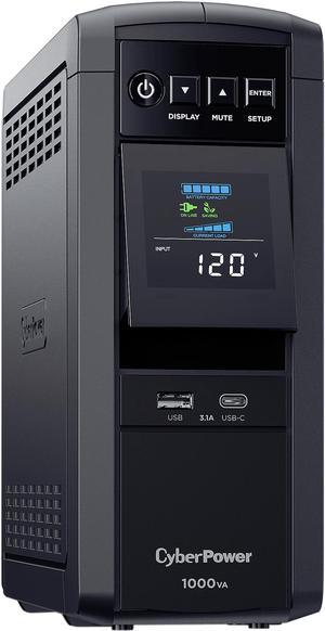 CyberPower CP1000PFCLCD UPS 1000 VA  600 Watts PFC compatible Pure Sine Wave