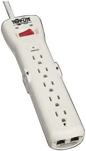 TRIPP LITE SUPER6TEL12 12 Feet 7 Outlets 1270 joules Protect It! Surge Suppressor