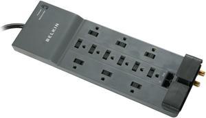 BELKIN BE112234-10 10 Feet 12 Outlets 3996 joules Surge Suppressor with Phone/Modem, RJ45 and Coax Protection