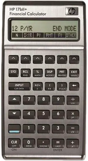 HP 17BII+ Financial Calculator, Silver HP 17BII+ Financial Calculator, Silver