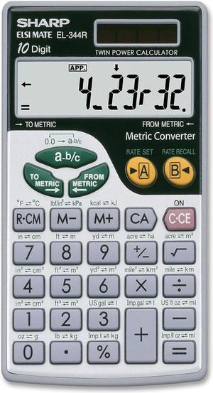 Sharp EL344RB EL344RB Metric Conversion Wallet Calculator, 10-Digit LCD (Minimum Purchase Quantity 5 units)